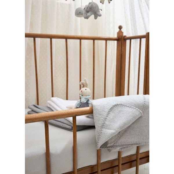 Meyco Baby Uni täcke för barnsäng - vävt - grå - 75x100cm - 1.0 TOG grå