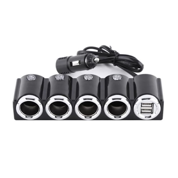 Cigarettändarutdelare - PNI - Tändare PNI 04 - 12V/24V - 4 utgångar - 2xUSB - LED Svart