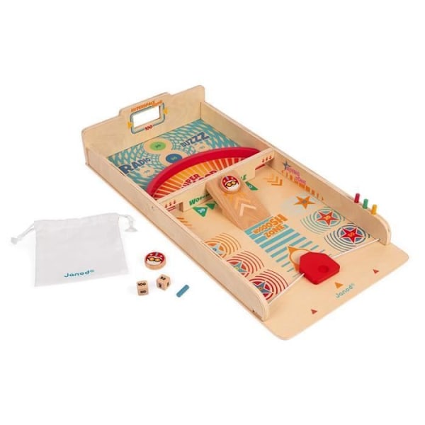 Shuffleboard Game - Wooden Skill Game - 6 år gammal - 2 spelare - 10 stycken
