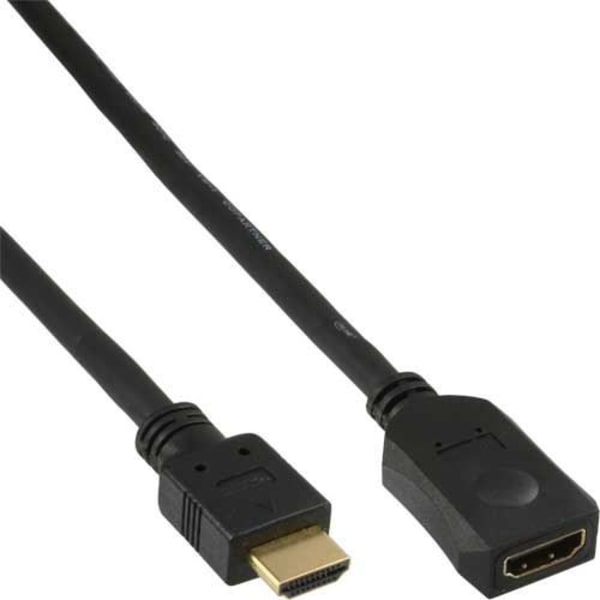 INLINE - 19-stifts hane/hona HDMI-förlängare Svart