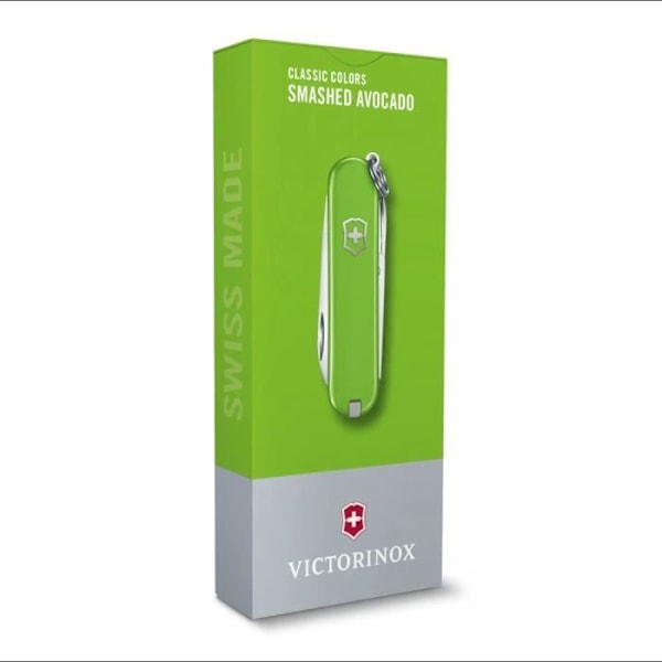 Schweizer Messer - VICTORINOX - Classic SD Krossad Avokado - 58 mm - 7 funktioner - Rostfritt stål Krossad Avokado
