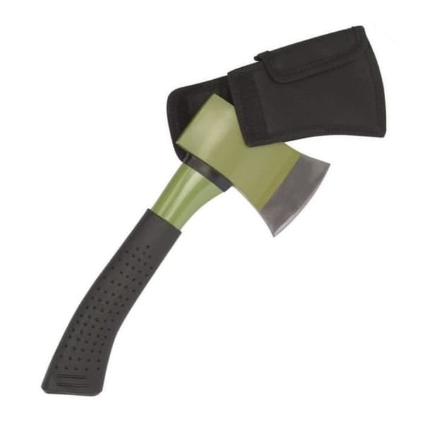 MIL-TEC Axe - Grön - Gummerad skyddsdel - Mångsidig - Hammare - 28cm Grön