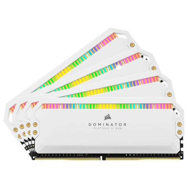 Corsair Dominator Platinum RGB 32 GB (4 x 8 GB) DDR4 3200 MHz CL16 - Vit - Quad Channel Kit 4 DDR4 PC4-25600 RAM - CM