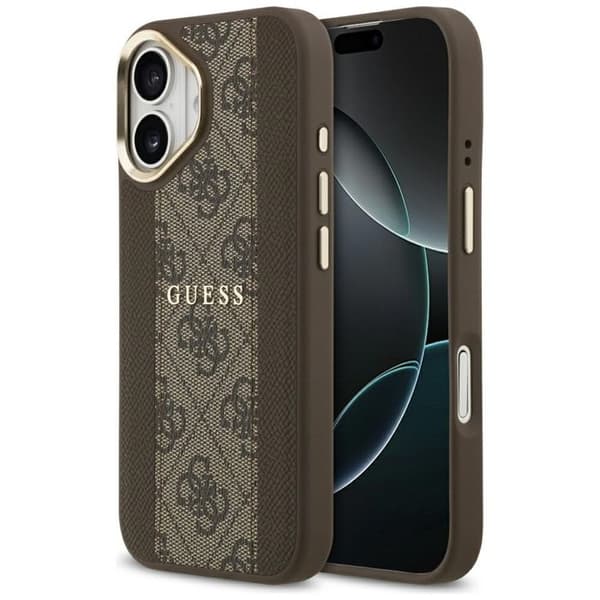 Guess Hardcase 4G Stripe MagSafe för iPhone 17 - Brun Brun