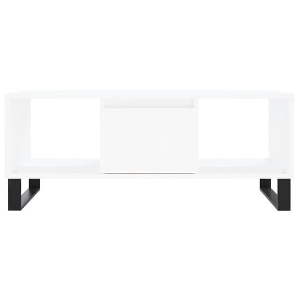 vidaXL Soffbord Vit 90x50x36,5 cm Konstruerat trä 830596