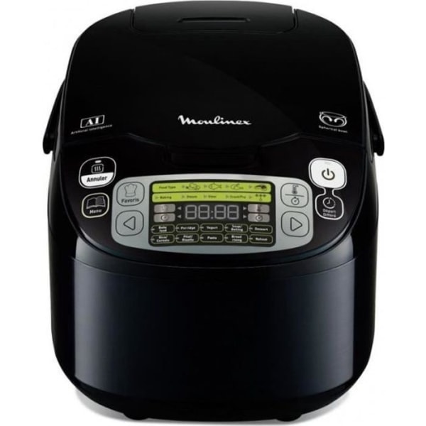 Multicooker - MOULINEX - MK815800 - 43 matlagningsprogram - Non-stick skål - Svart