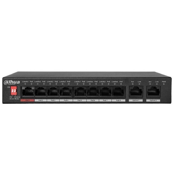 Dahua PFS3010-8ET-96-V2 8-portars POE-switch - 6923172507556