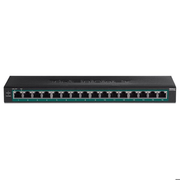 TRENDNET TPE-TG160H GIGABIT ETHERNET MANAGED NÄTVERKSSWITCH (10-100-1 Svart