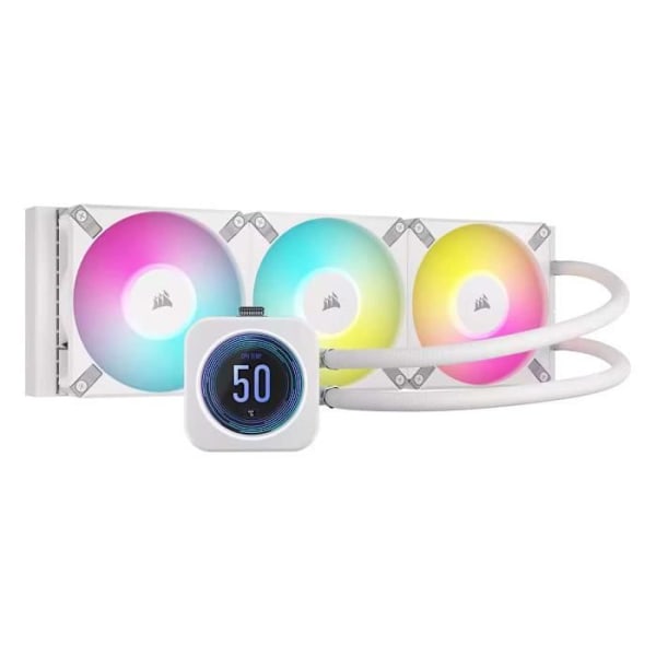 CORSAIR - H150i ELITE LCD XT - Allt-i-ett vattenkylningssats - 360 mm kylare - Vit - (CW-9060077-WW) Vit