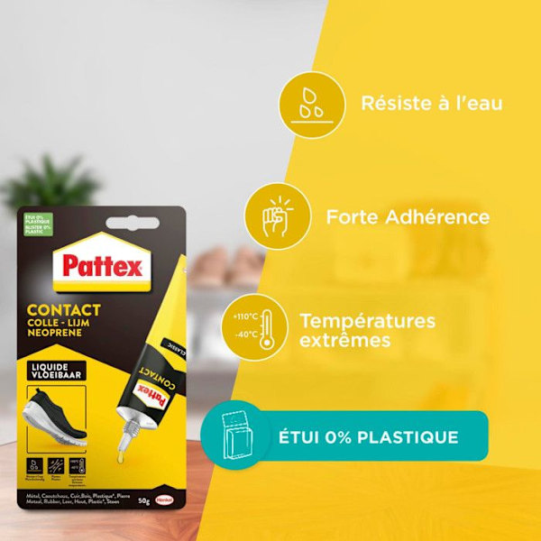 PATTEX neopren flytande lim - Multimaterial montering - Gul