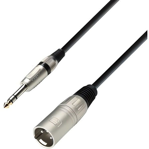 Ah-kablar Series 3-stjärniga mikrofonkabel hane XLR till 6,3 mm stereojack 1 m längd