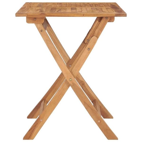 vidaXL Fällbart trädgårdsdiningbord 90x60x75 cm Solid teakträ 315445