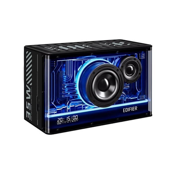 EDIFIER QD35 svart - Kompakt Bluetooth-högtalarsystem med RGB-ljuseffekter Svart
