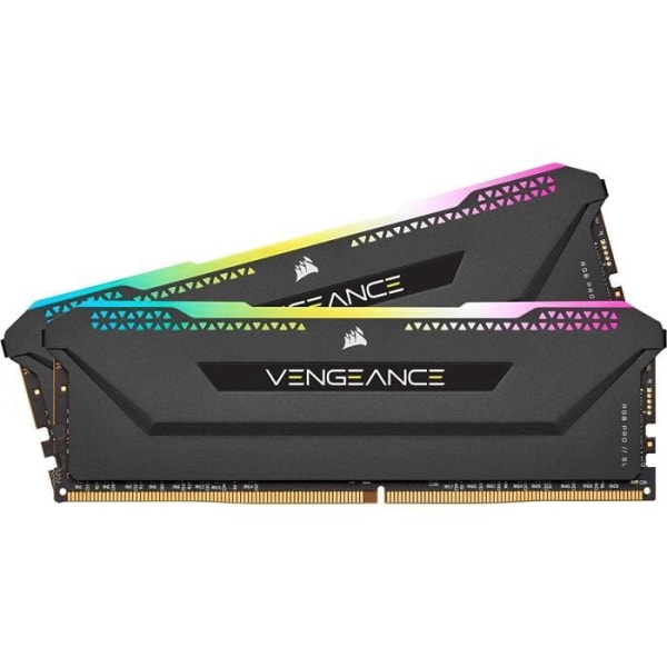 CORSAIR DDR4 PC-minne - VENGEANCE RGB PRO 16GB (2x8GB) - 3600Mhz - CAS 18 Optimerad för AMD Ryzen - svart (CMH16GX4M2Z3600C18)