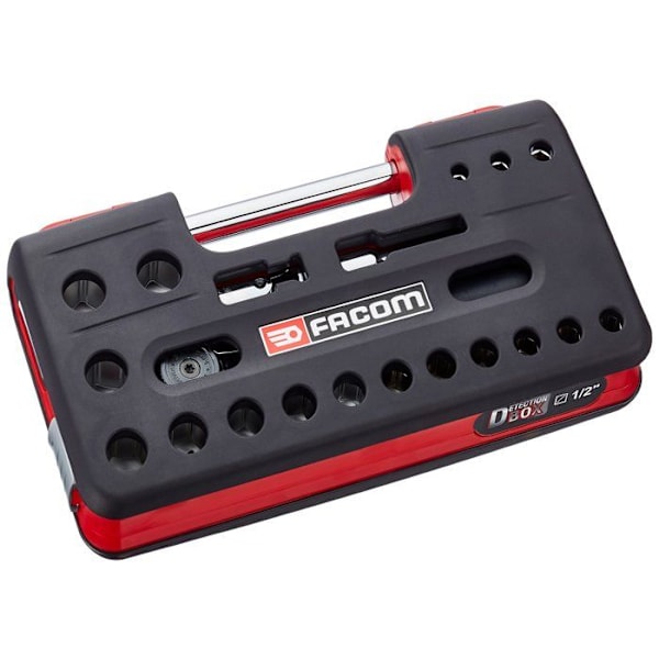 SOCKET LÅDA 1-2' 6P MM S.161B 21PC S.161DBOX1 FACOM - 19103