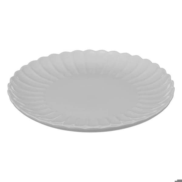 Set av 6 Talförande "Romy" 27cm Vit Vit