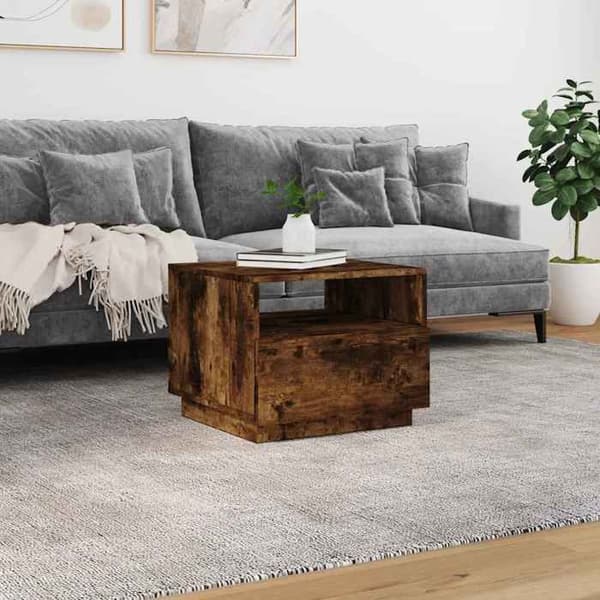 vidaXL Sofabord med LED-lampor, Sofa-bord, Sidebord, Stue-møbel, Modern, 839830