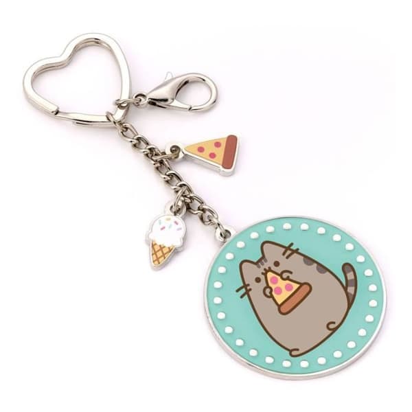 Nyckelring - Pusheen - I form av pizza - Blå - Original Blå
