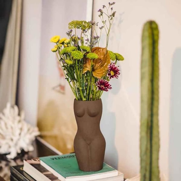 Damkroppsvas 22 cm - DOIY Brun