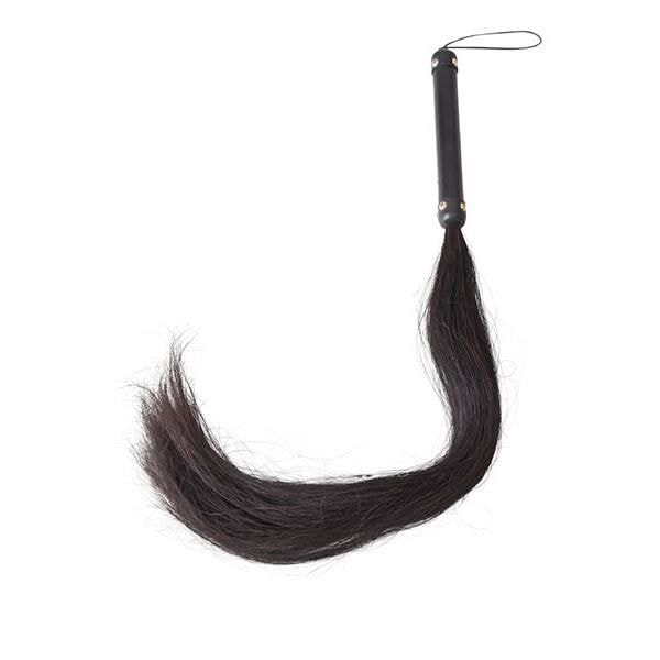 Läderpisk - Rimba - Hästhår - Fetischaccessoar - Svart - Vuxen