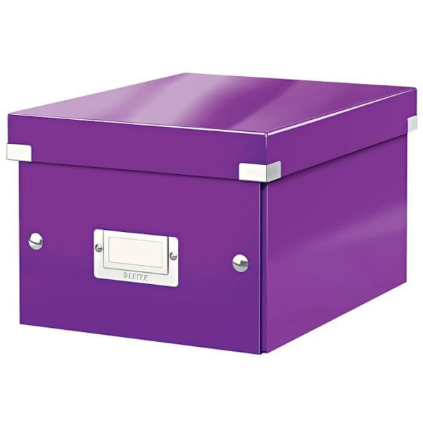 Click & Store A5 Förvaringslåda - LEITZ - Lila - Laminerad kartong - Vikbar - 200x148x250 mm Lila