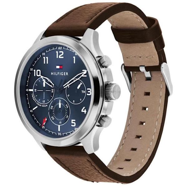 Klocka - Tommy Hilfiger - 1791855 - Kvarts - Brunt läder - Vattentät 5 bar kastanj