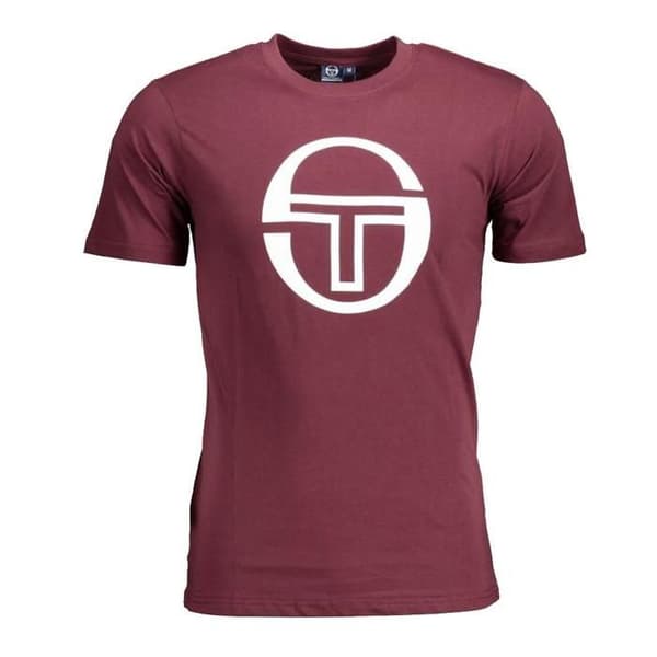 T-shirt Bordeaux Herr Sergio Tacchini Stadium Vit S