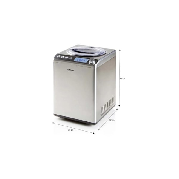 Sorbetmaskin - DOMO - DO92321 - 2,5 L - Justerbar blandningshastighet - Glass på 1 timme
