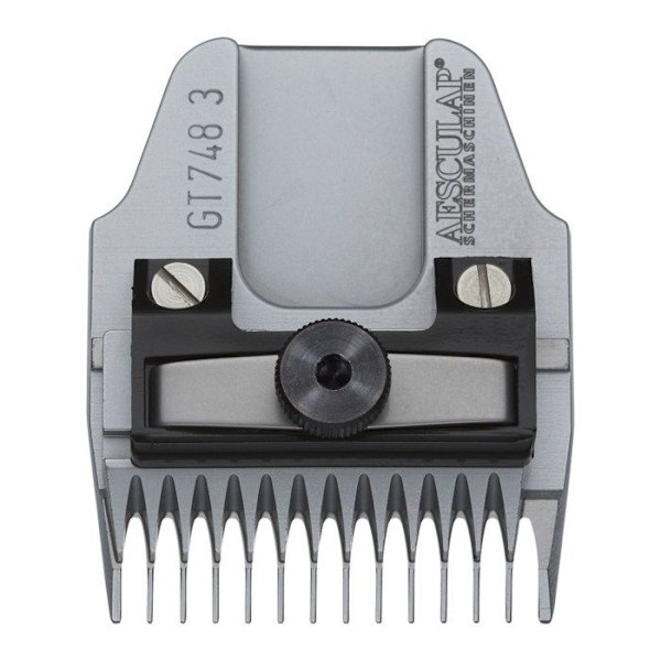 Klipphuvud - AESCULAP - GT748 - 3mm - Kompatibel med slide system klippmaskiner - Kolstål grå/svart matta/silver