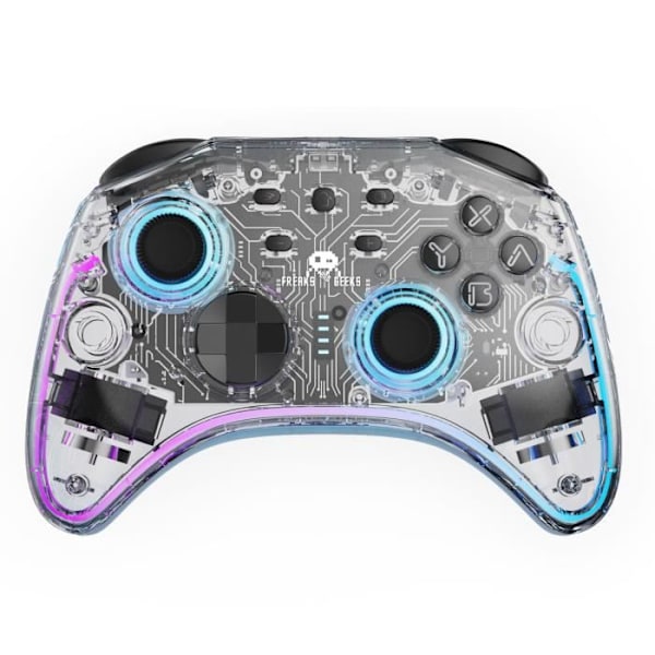 Trådlös kontroll för Nintendo Switch - Transparent LED - 1M kabel transparent_färg