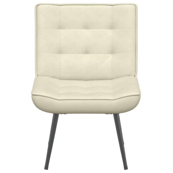 Avkopplingsstol - Kräm - Sammet - 1 plats - samtida design grädde