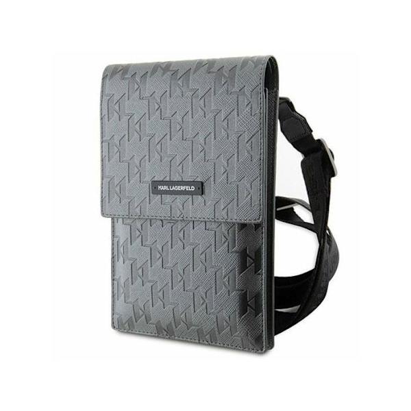 Fodral - fodral - strumpa Karl lagerfeld KLWBSAMSMG Saffiano Mongram Tallriksväska Silver