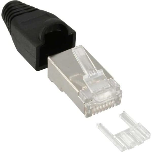 RJ45-kontakt - InLine® - Skärmad - Antistress - Lätt att sätta in - 10 stycken