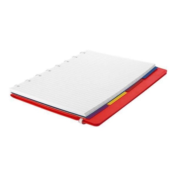 Filofax Classic A5 - 112 sidor - Graderad - Röd - Konstläder Röd