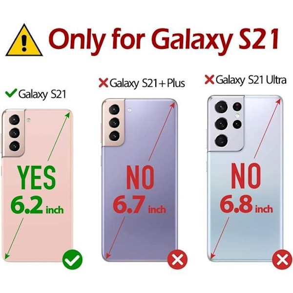 Skyddsfodral - SURAZO - Samsung Galaxy S21 - Äkta läder - RFID-skydd - Stödfunktion Svart