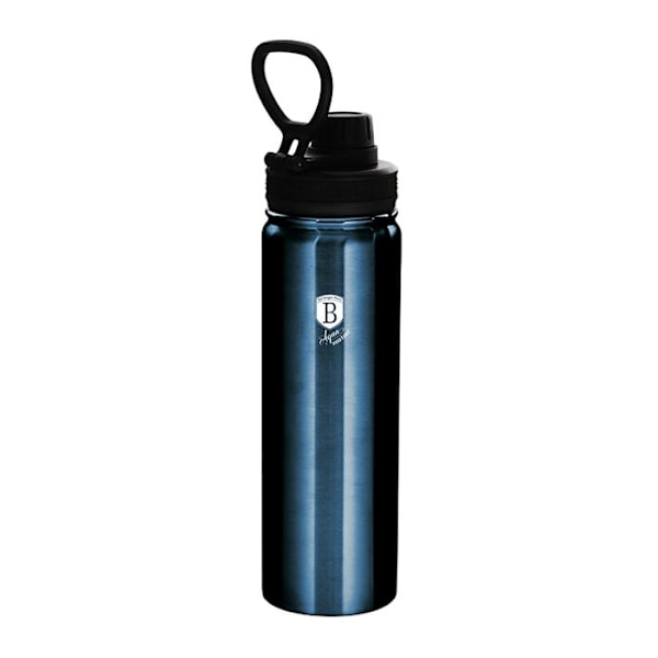 Sportflaska - BERLINGERHAUS - BH-7765 - Rostfritt stål 18/10 - 0,72 l - Aquamarine Metallic Line mörkblå metalliserad