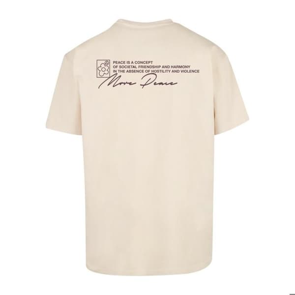 T-shirt oversize Upscale More Peace - benvit äggskal M