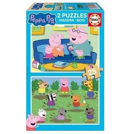Pussel - EDUCA - Peppa Pig - 2 x 25 bitar