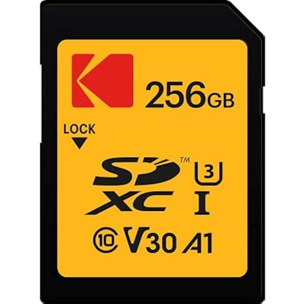 Minnecard - KODAK - SD 256 Go UHS-I U3 V30 - Läshastighet 95MB/s - Skrifthastighet 85MB/s - SDHC/XC