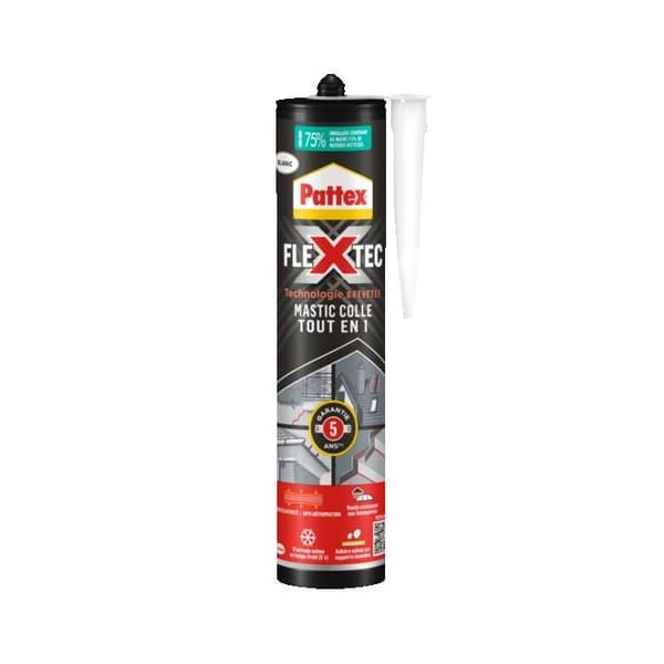 Pattex Mastic Lim Flextec Vit Kartong 389g - Pattex Vit