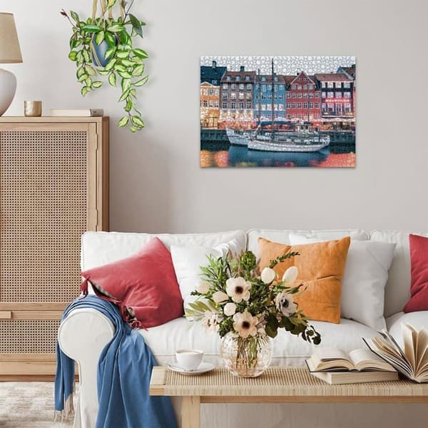 Pussel 1000 bitar Ravensburger Nyhavn Köpenhamn Vit