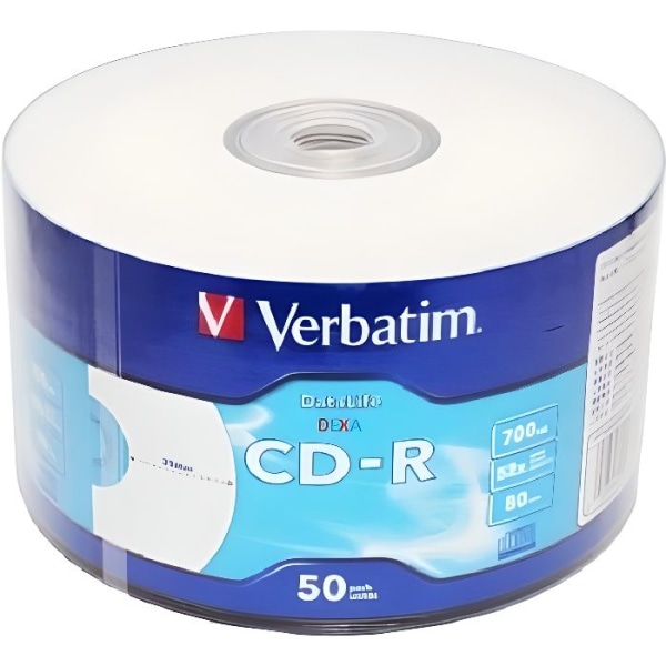50 CD-R Verbatim Utskrivbar - 700 MB - 52x - Spindel