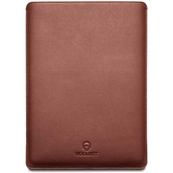 Pochette - WOOLNUT - MacBook Pro 16 - Skandinavisk Läder - Ullfilt - Brun kastanj