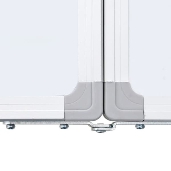 Fällbart magnetiskt whiteboard 150x100x1,7 cm aluminium Vit