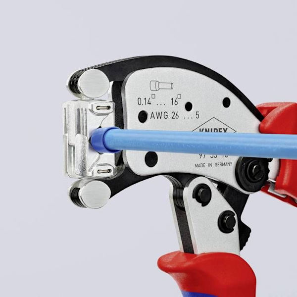 Twistor16 presstång - KNIPEX - Crimp - Röd - Kapacitet 0,14-16 qmm