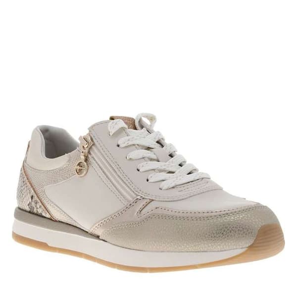 Sneakers med platt klack beige 38