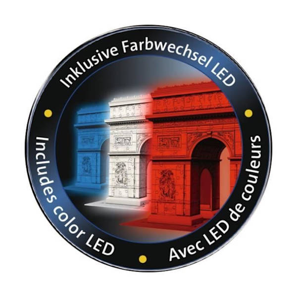 3D-upplyst Triumfbåge-pussel - Ravensburger - 216 bitar - utan lim - med färg LEDS - Barn 8 år gammal Flerfärgad
