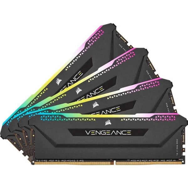 CORSAIR DDR4 PC-minne - VENGEANCE RGB PRO SL - 128GB (4x32GB) - 3200Mhz - CAS 16 (CMH128GX4M4E3200C16)