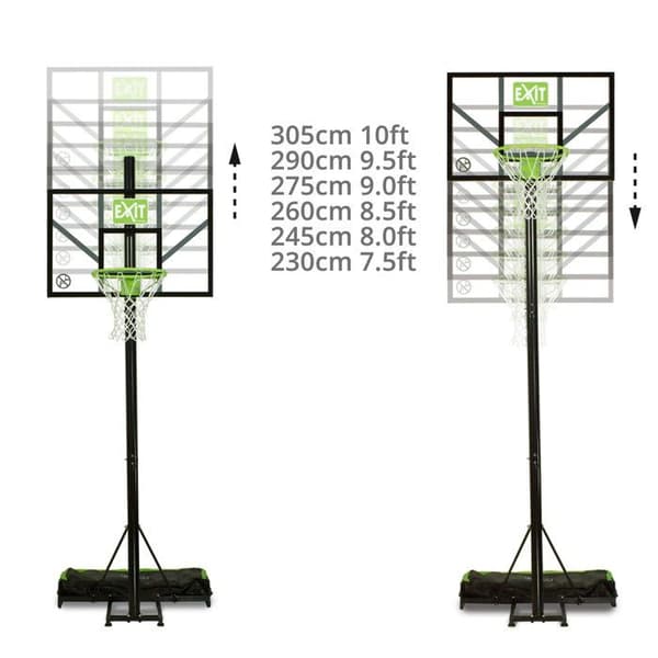 Bärbar basketkorg - EXIT TOYS - Comet - Grön - Barn - Stål Grön