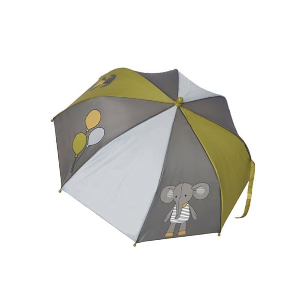 Sterntaler - 9692261 - Unisex paraply för baby - Elefant- och kaninmönster - Mini paraply - Mörkgrön